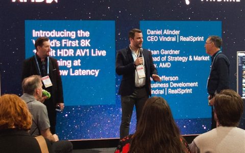 全球首个！AMD和Vindral联合推出超低延迟8K 10bit HDR直播