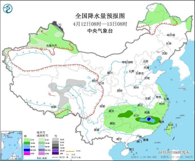 华南贵州等地有中到大雨 东海山东海域将有能见度不足1公里的大雾