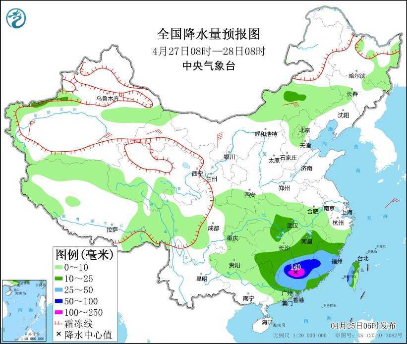 福建广西等地有强对流天气 27日至30日江南华南仍有较强降雨