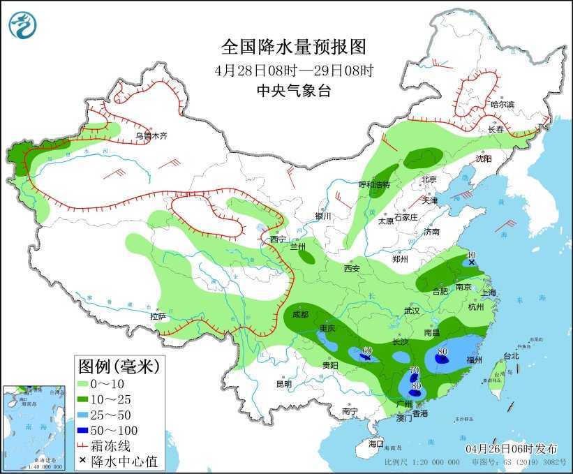 福建广东等地有强降水和强对流 27日至30日华南贵州仍有较强降雨