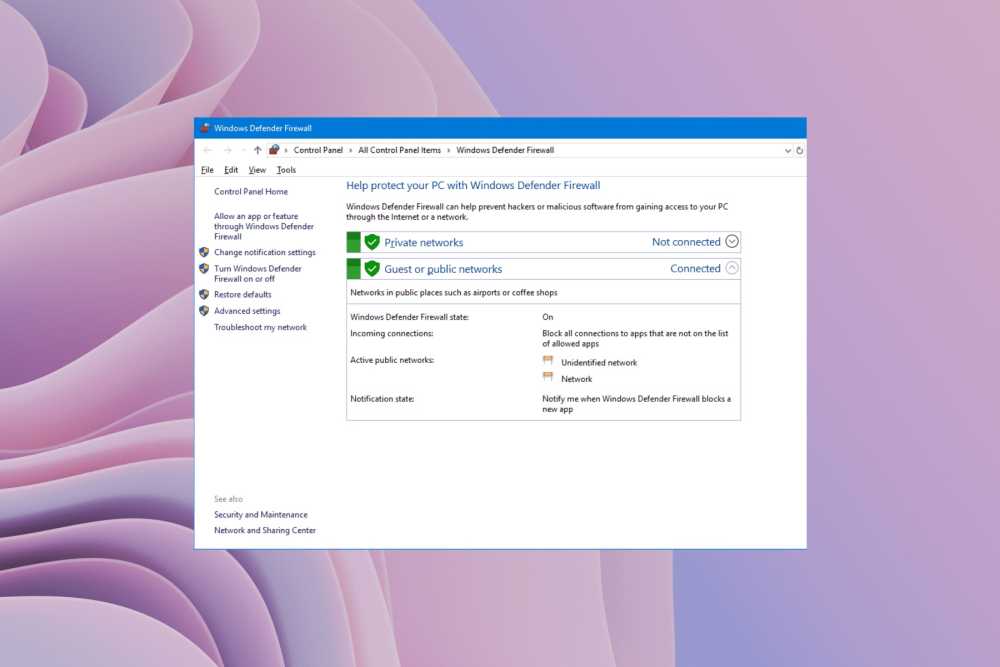 防火墙设置 firewall settings