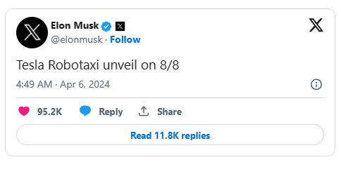 特斯拉自动驾驶出租车遭受质疑!监管机构:并未收到相关许可插图 特斯拉自动驾驶出租车遭受质疑!监管机构:并未收到相关许可