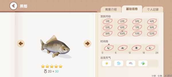 《心动小镇》钓鱼图鉴一览插图6 《心动小镇》钓鱼图鉴一览