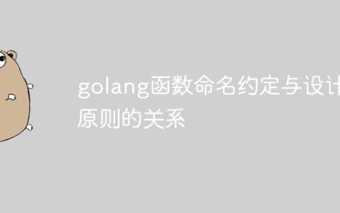 golang函数命名约定与设计原则的关系