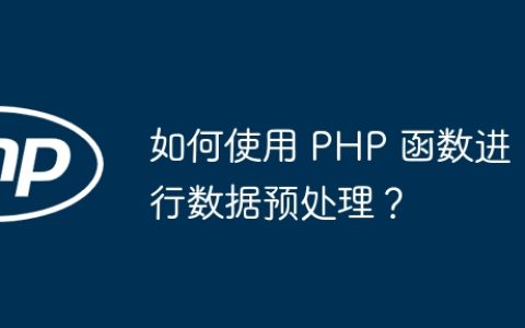 如何使用 PHP 函数进行数据预处理？