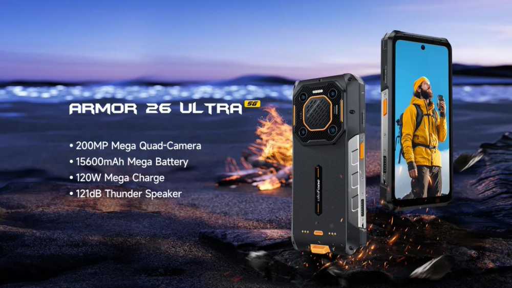 三防手机 Ulefone Armor 26 Ultra 发布:121dB 扬声器 + 15600mAh 电池插图 三防手机 Ulefone Armor 26 Ultra 发布:121dB 扬声器 + 15600mAh 电池