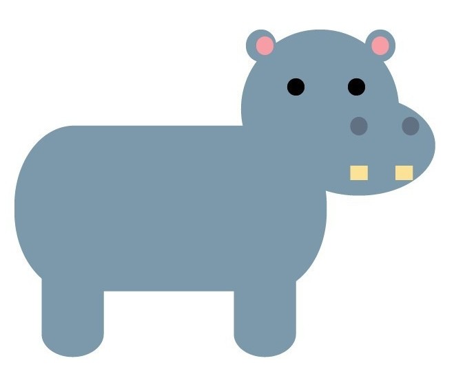 怎么用ai绘制出一只卡通河马插图5 怎么用ai绘制出一只卡通河马-ai绘制出一只卡通河马教程