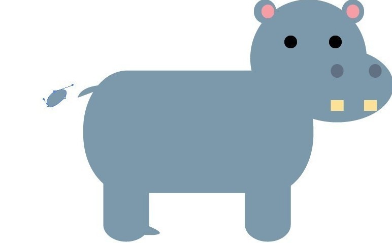 怎么用ai绘制出一只卡通河马插图7 怎么用ai绘制出一只卡通河马-ai绘制出一只卡通河马教程