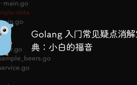 Golang 入门常见疑点消解宝典：小白的福音