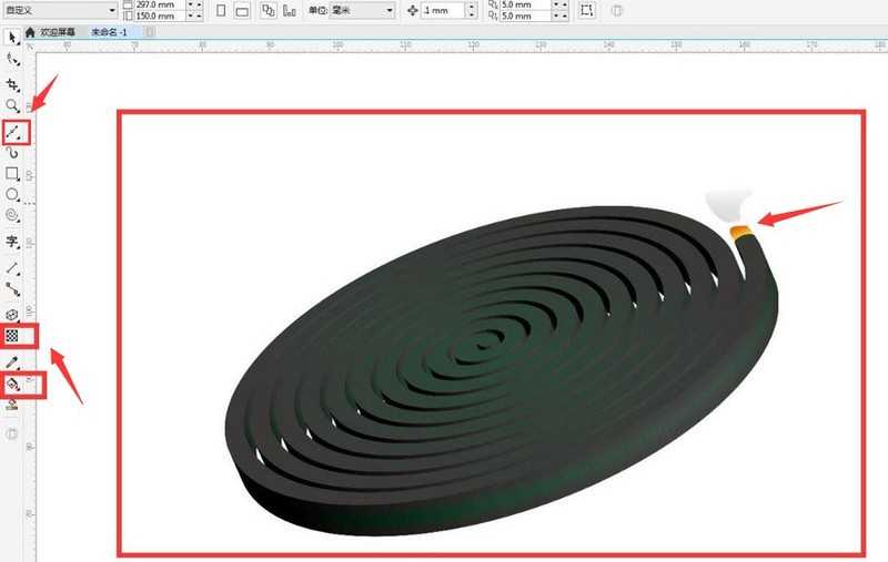 cdr蚊香怎么画?cdr绘制燃烧蚊香图形方法介绍插图3 cdr蚊香怎么画_cdr绘制燃烧蚊香图形方法介绍