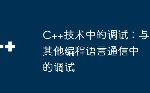 C++技术中的调试：与其他编程语言通信中的调试
