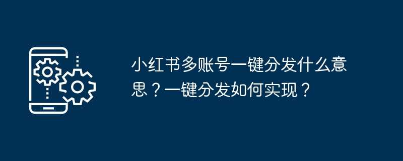 小红书多账号一键分发什么意思?一键分发如何实现?插图 小红书多账号一键分发什么意思?一键分发如何实现?