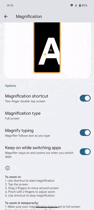 谷歌安卓 15 新特性:“双指双击”放大屏幕插图2 谷歌安卓 15 新特性:“双指双击”放大屏幕