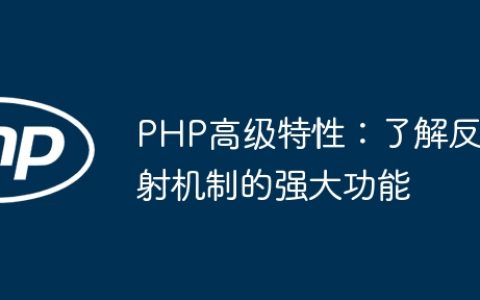 PHP高级特性：了解反射机制的强大功能