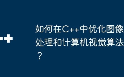 如何在C++中优化图像处理和计算机视觉算法？