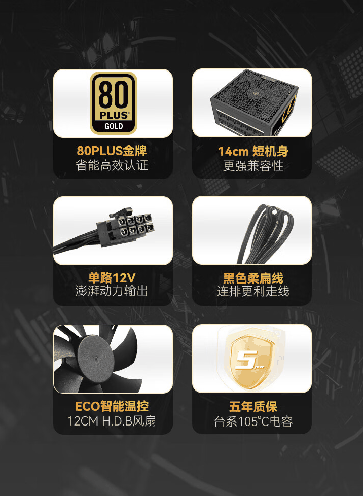 振华 ZILLION 650W 金牌全模电源 5 月 20 日开售,首发价 429 元插图1 振华 ZILLION 650W 金牌全模电源 5 月 20 日开售,首发价 429 元