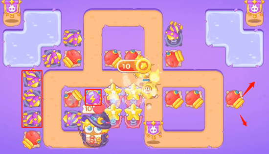 《保卫萝卜4》阿波与魔法宝藏第51关通关攻略