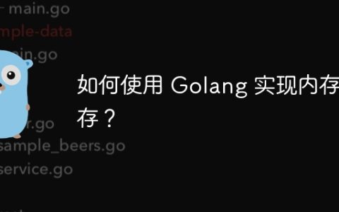 如何使用 Golang 实现内存缓存？