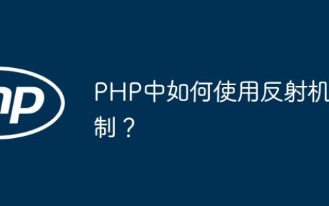 PHP中如何使用反射机制？