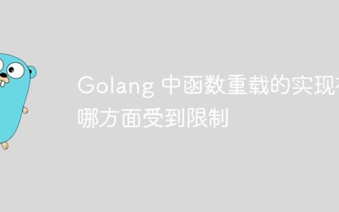 Golang 中函数重载的实现在哪方面受到限制