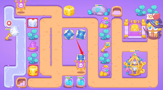 《保卫萝卜4》阿波与魔法宝藏第71关通关攻略