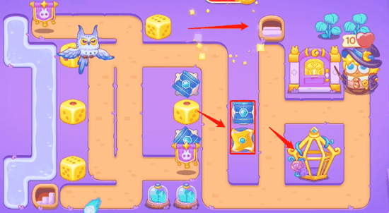 《保卫萝卜4》阿波与魔法宝藏第71关通关攻略