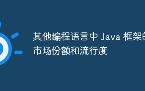 其他编程语言中 Java 框架的市场份额和流行度