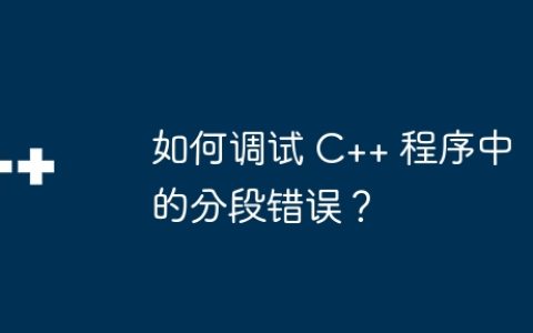 如何调试 C++ 程序中的分段错误？