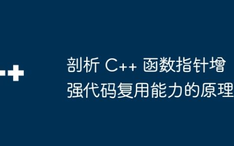 剖析 C++ 函数指针增强代码复用能力的原理