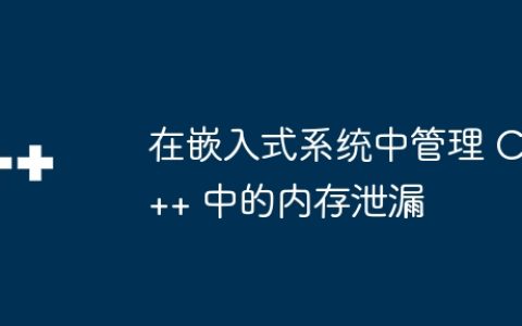 在嵌入式系统中管理 C++ 中的内存泄漏