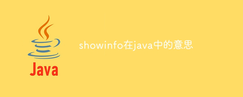 showinfo在java中的意思