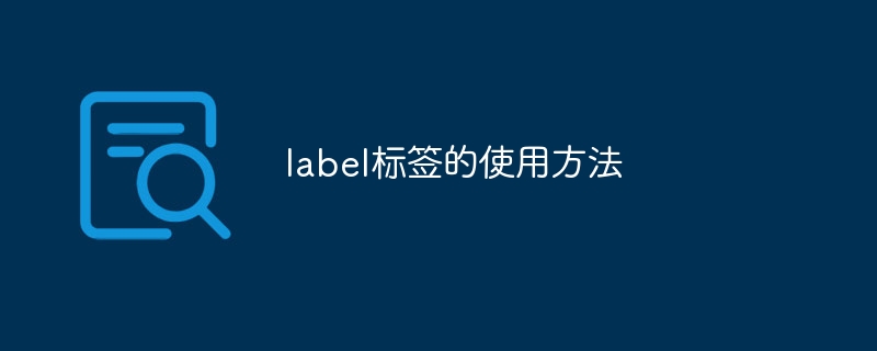 label标签的使用方法
