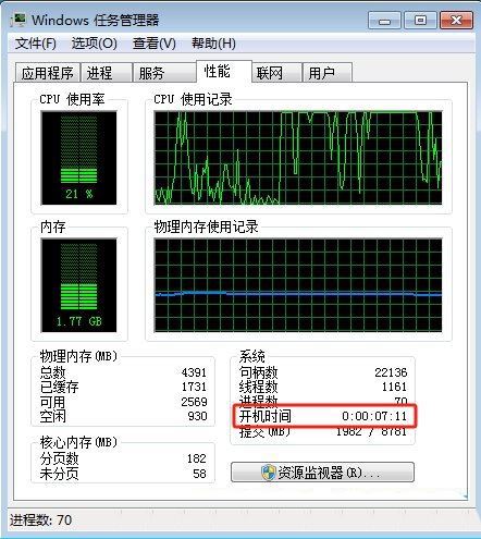 win7怎么查看电脑运行时间? 查看电脑运行时间的两种方法插图3