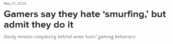 大多数游戏玩家讨厌开小号虐菜：但自己也干过