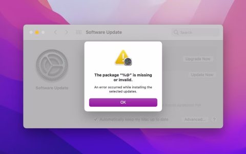 Mac更新系统版本失败如何解决