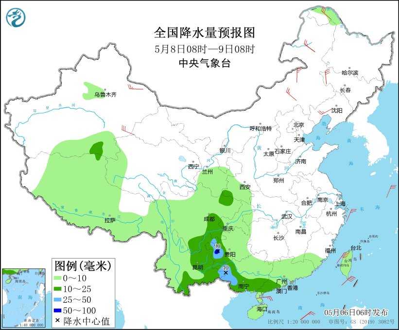 广东福建等地多阵雨雷阵雨局地有暴雨 6日至7日山西河北等地局地有雷暴大风