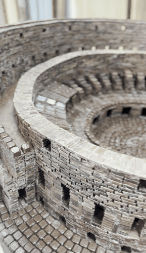 日本老哥还原罗马角斗场：每块石头都很好吃！