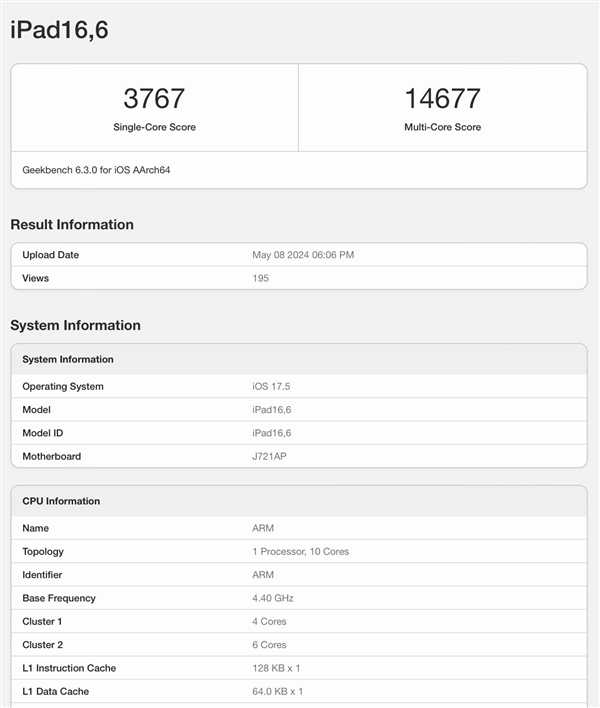 iPad Pro全球首发!M4跑分公布:多核成绩突破1.4万插图1 iPad Pro全球首发!M4跑分公布:多核成绩突破1.4万