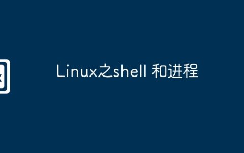 Linux之shell 和进程