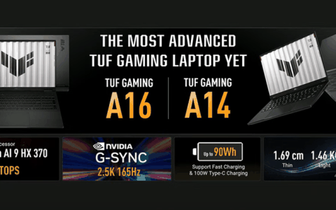 锐龙 AI 300 + RTX 独显、1.46kg 小钢炮，华硕发布新款 TUF Gaming A14 / A16 游戏本