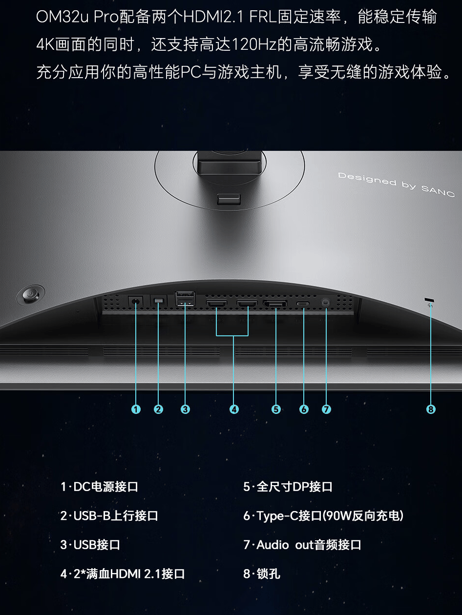 盛色推出“OM32uPro”32 英寸显示器：4K 240Hz QD-OLED，售 6499 元