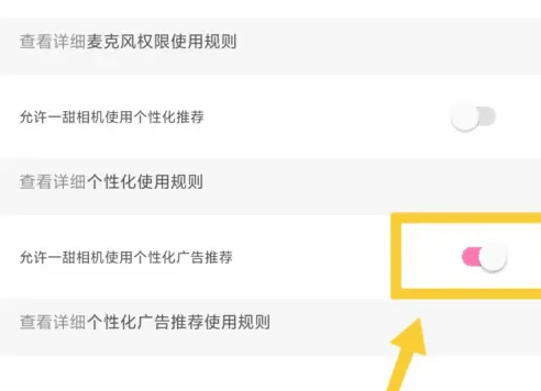 一甜相机怎么关闭个性化广告 关闭个性化广告的操作方法插图4 一甜相机怎么关闭个性化广告 关闭个性化广告的操作方法