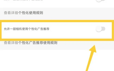 一甜相机怎么关闭个性化广告 关闭个性化广告的操作方法插图5 一甜相机怎么关闭个性化广告 关闭个性化广告的操作方法