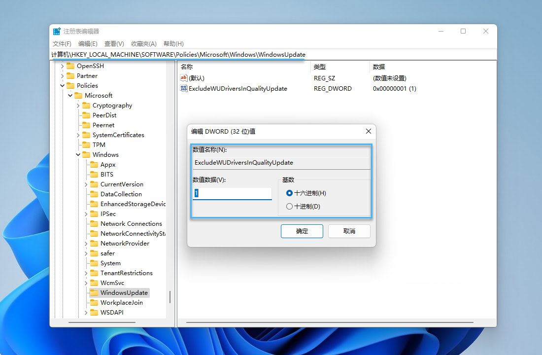 win11怎么禁止Windows Update 自动更新驱动程序？插图4