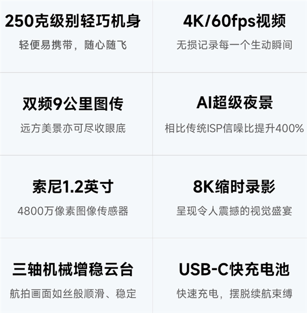 1999元起！飞米MINI 3无人机小米有品开售：4K录制、32分钟续航
