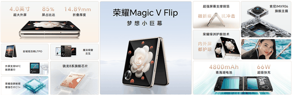 梦想小巨幕 荣耀Magic V Flip正式登场 售价4999元起