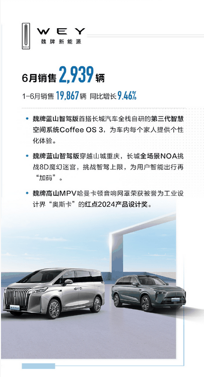 斩获三项销量第一!长城汽车上半年累计销量超55万台插图2 斩获三项销量第一!长城汽车上半年累计销量超55万台