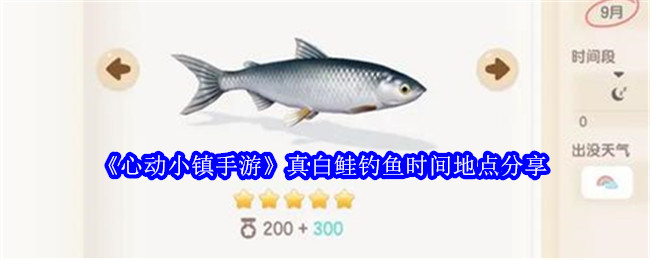 《心动小镇手游》真白鲑钓鱼时间地点分享插图 《心动小镇手游》真白鲑钓鱼时间地点分享