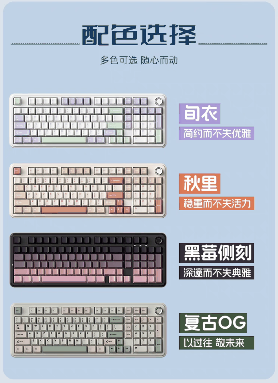 Gasket 结构 + 98% 配列:魔咖 K100 三模机械键盘 259 元首销插图2 Gasket 结构 + 98% 配列:魔咖 K100 三模机械键盘 259 元首销