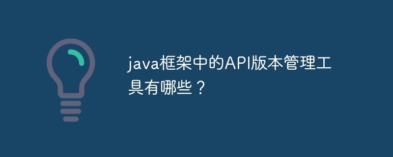 java框架中的API版本管理工具有哪些?插图 java框架中的API版本管理工具有哪些?